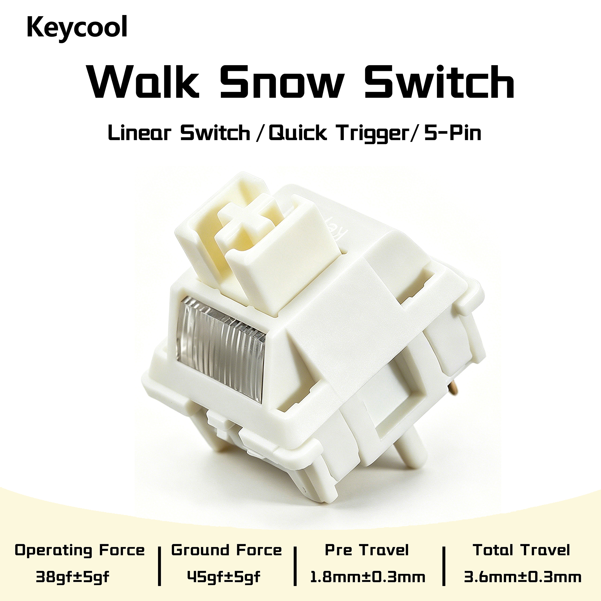 Gaming Accessories White - Keycool Walk Snow Switch White 38gf