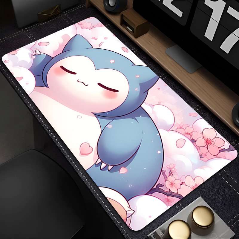 Gaming Accessories White - Mouse Pad 90x40cm Pokemon Snorlax PC