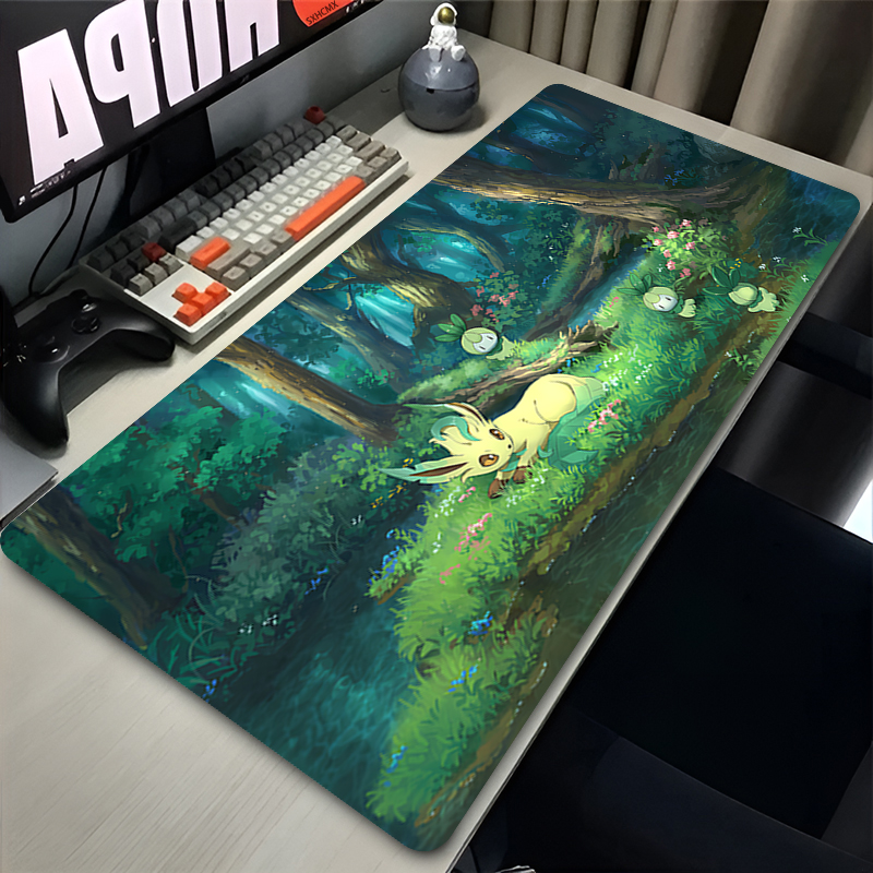 Gaming Accessories For Laptop - Mouse Pad Gamer P-pokemon Leafeon Large
