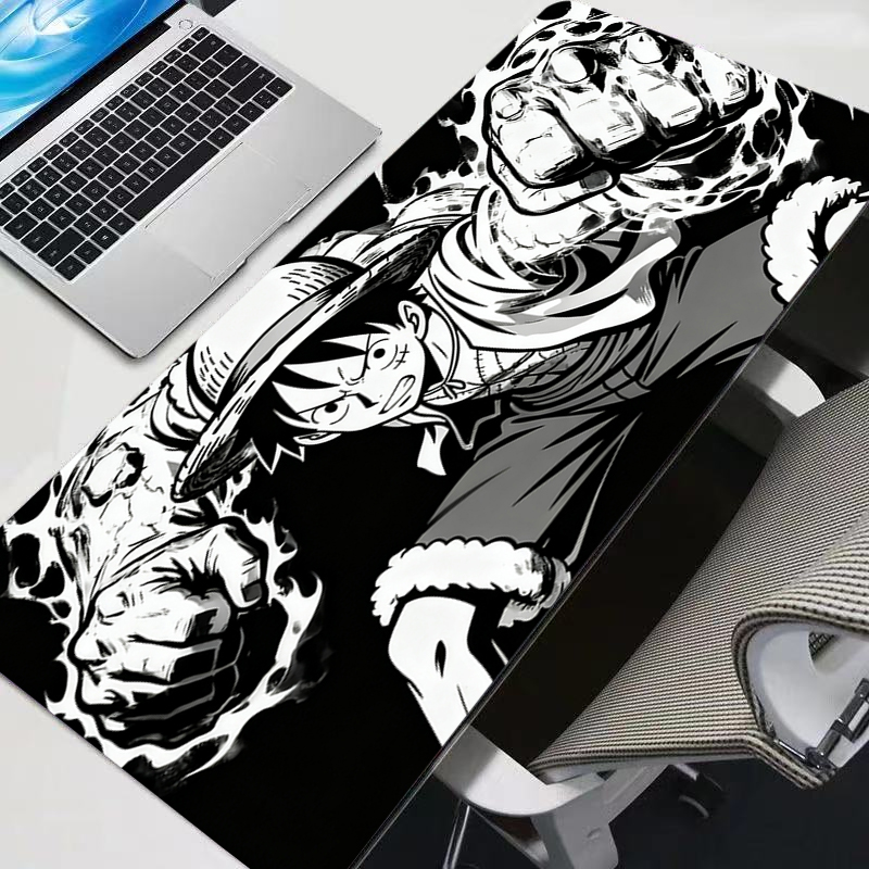 Gaming Accessories White - Black and white Mouse Pad One
