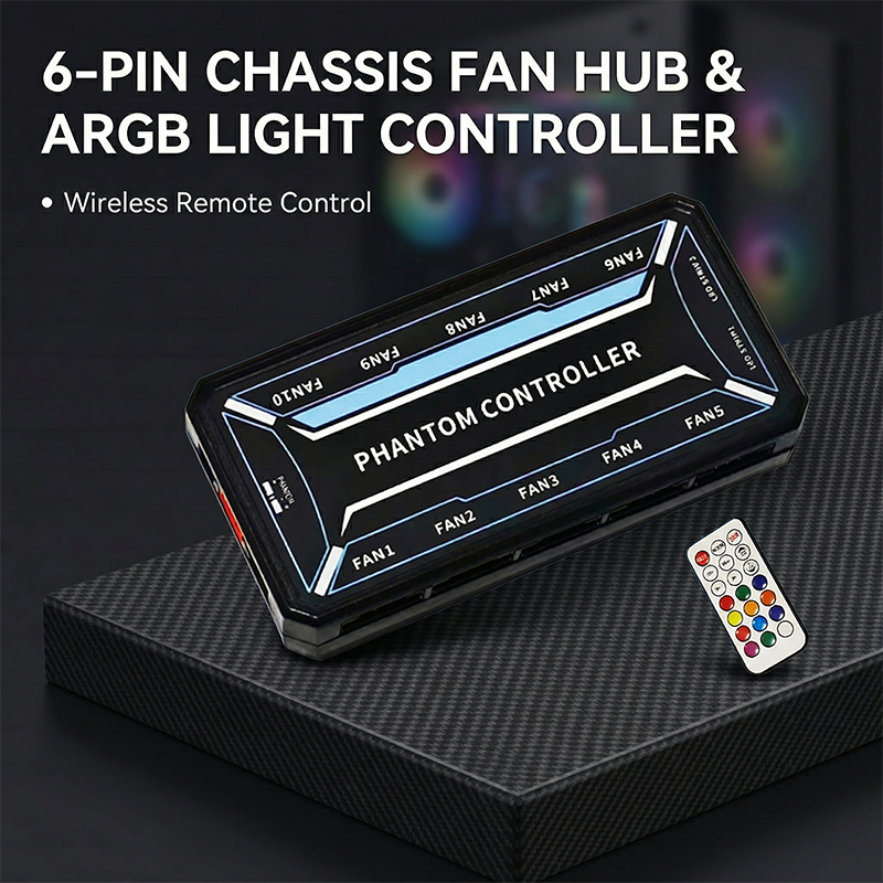 Fan Hub Rgb Controller - SysCooling ARGB PWM Fan Control Hub