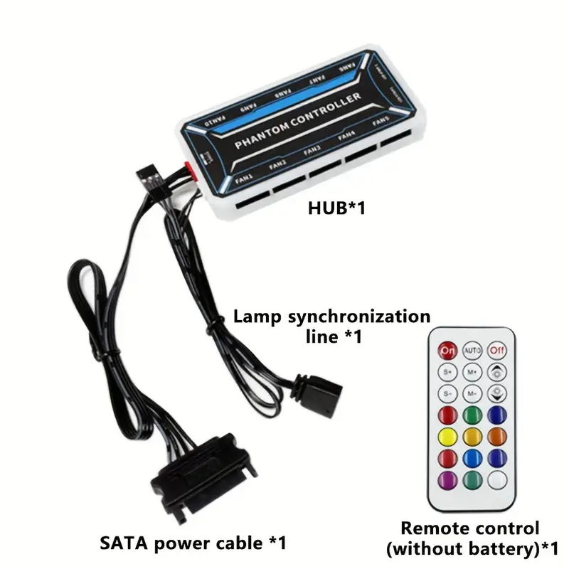 Fan Hub Rgb Controller - 6-pin fan hub, 10 6-pin interfaces