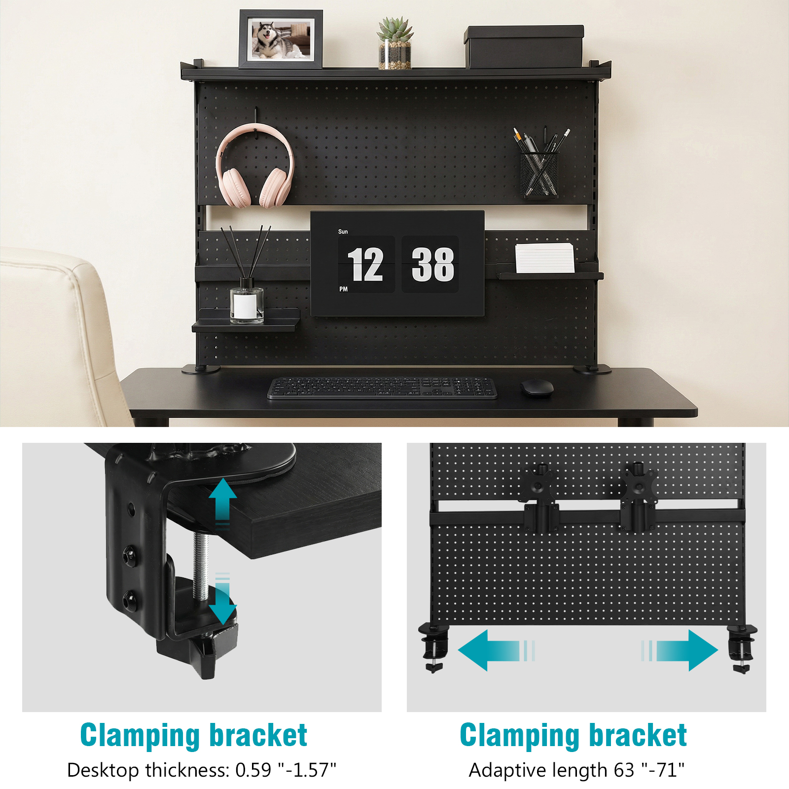 Desk Pegboard with Monitor Sta - Gaming Home Accessories incelemesi ve fiyatı
