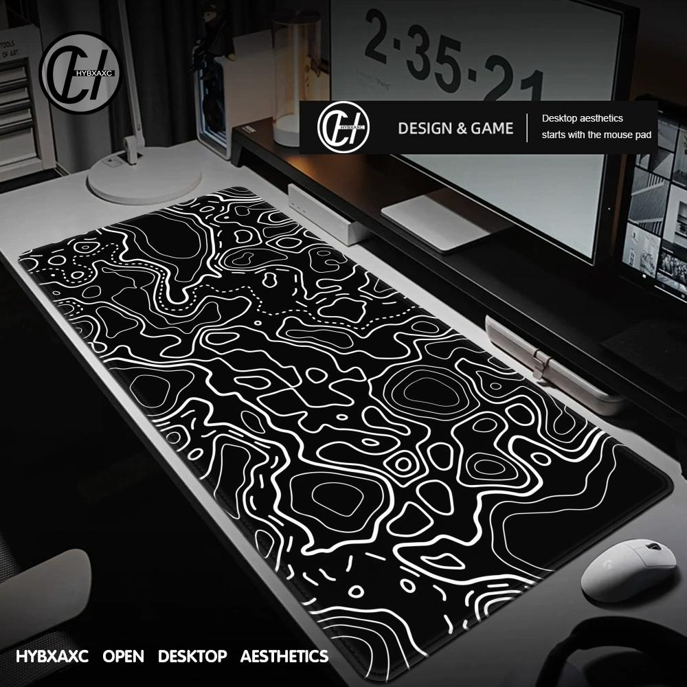 1200x600 Black White Topograph - Gaming Accessories White incelemesi ve fiyatı