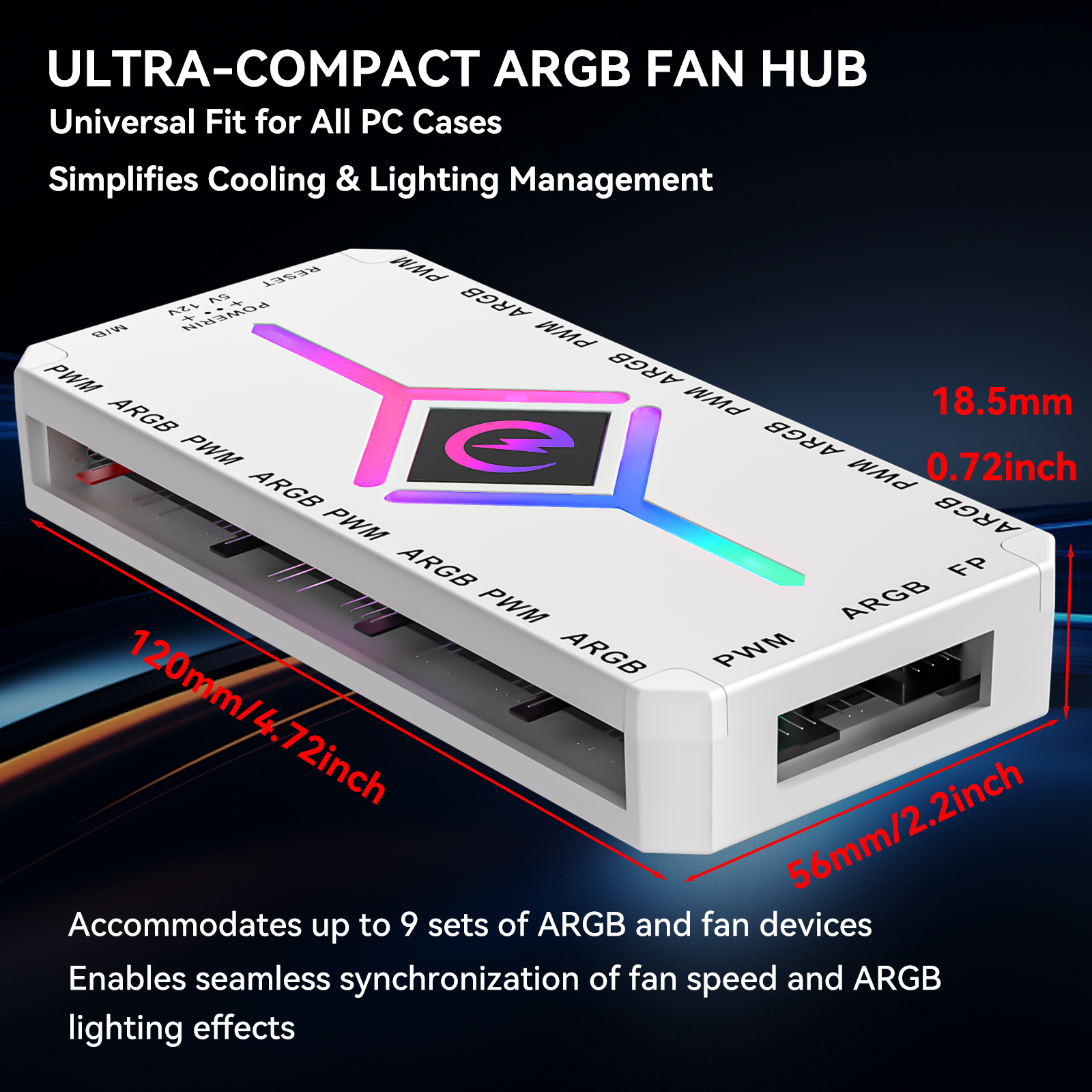 Zezzio Z-H8 9-PORT ARGB＆PWM HU - Fan Hub Rgb Controller incelemesi ve fiyatı