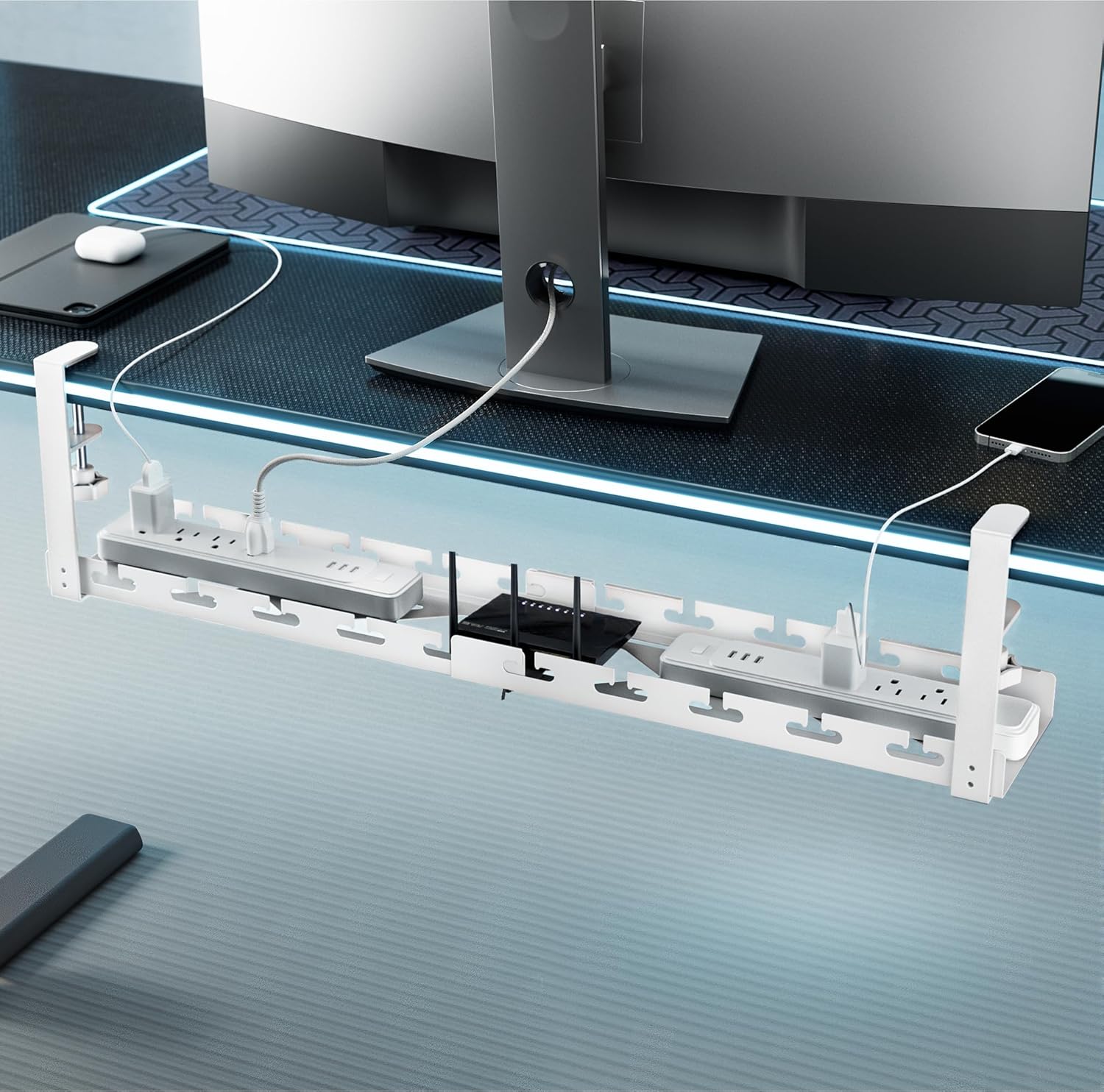 Extendable Under Desk Cable Ma - Gaming Accessories White incelemesi ve fiyatı