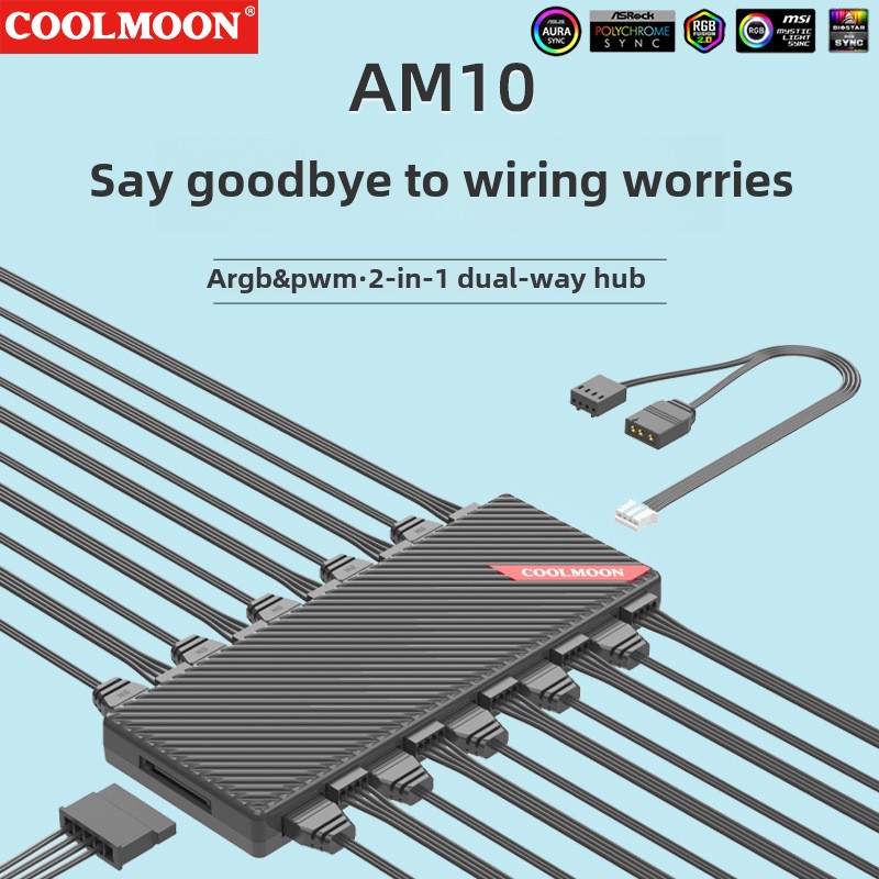 COOLMOON Motherboard 5V 3Pin P - Fan Hub Rgb Controller incelemesi ve fiyatı